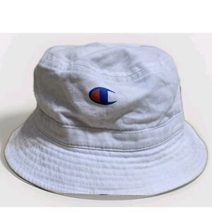 Champion Logo Classic White Out Bucket Hat One Size Toddler